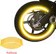 Set 16 Reflektierende Dekorationen Für Auto Motorrad Felgen Gelbe Farbe