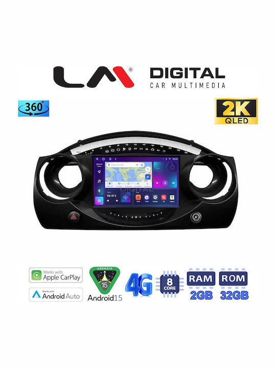 LM Digital Auto-Audiosystem für Mini Kooper 2001 > 2007 (Bluetooth/USB/WiFi/GPS/Apple-Carplay/Android-Auto)