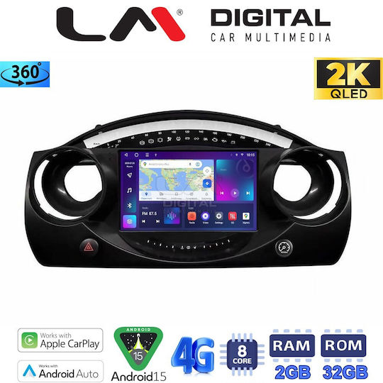 LM Digital Auto-Audiosystem für Mini Kooper 2001 > 2007 (Bluetooth/USB/WiFi/GPS/Apple-Carplay/Android-Auto)