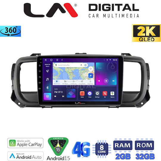 LM Digital Car Audio System for Peugeot Expert Opel Vivaro Fiat Scudo Toyota Proace Citroen SpaceTourer / Jumpy 2016 (Bluetooth/USB/WiFi/GPS/Apple-Carplay/Android-Auto)
