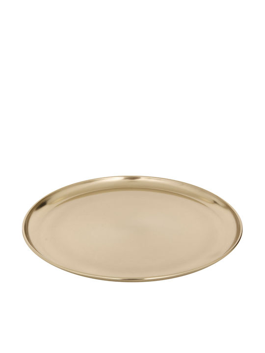 Διακοσμητικός Δίσκος Μεταλλικός S-d Tray Στρογγυλός 37x37cm
