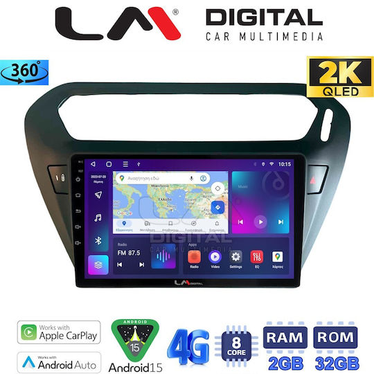 LM Digital Car Audio System for Peugeot 301 Citroen C-Elysee 2012 (Bluetooth/USB/WiFi/GPS/Apple-Carplay/Android-Auto)