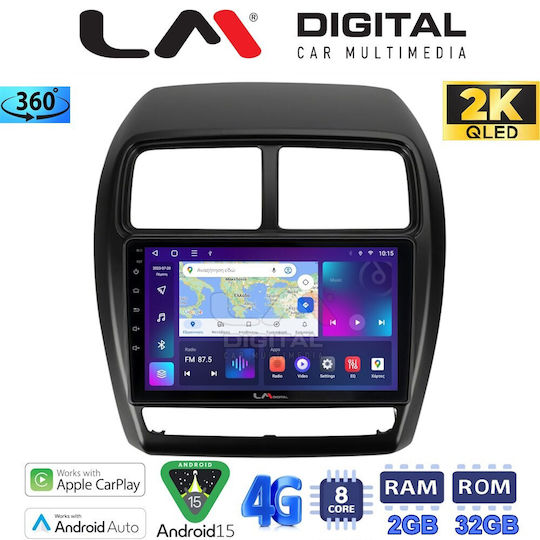 LM Digital Ηχοσύστημα Αυτοκινήτου για Mitsubishi Asx 2020 > 2023 (Bluetooth/USB/WiFi/GPS/Apple-Carplay/Android-Auto)