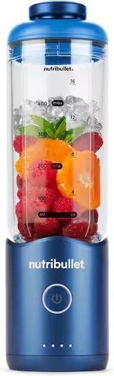 NutriBullet Flex Μπλέντερ με Πλαστική Κανάτα 590 ml 7.4V Sapphire Blue