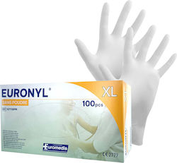 Sis Box 100 Powder-free Disposable Gloves Medical Use Xl White