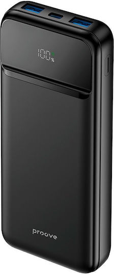 Proove Proove Illuminator 2 Power Bank 10000mAh 22.5W mit 2 USB-A Ausgangsanschlüsse und USB-C Ausgangsanschluss Power Delivery / Schnellladung Schwarz