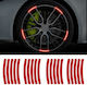 Комплект 20 Отразителни Елемента "Wheel Arch" За Автомобили Велосипеди Мотоциклети АТВ Скутери Цвят Червен