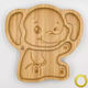 Pandaboo Baby Food Plate made of Bamboo Yellow