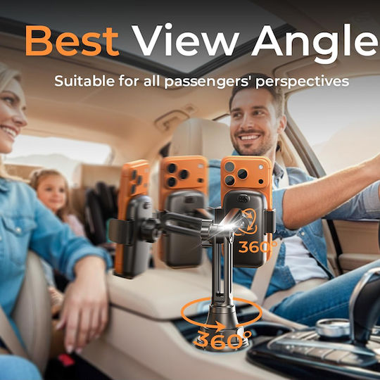 Lisen Car Mobile Mount with Adjustable Hooks Black