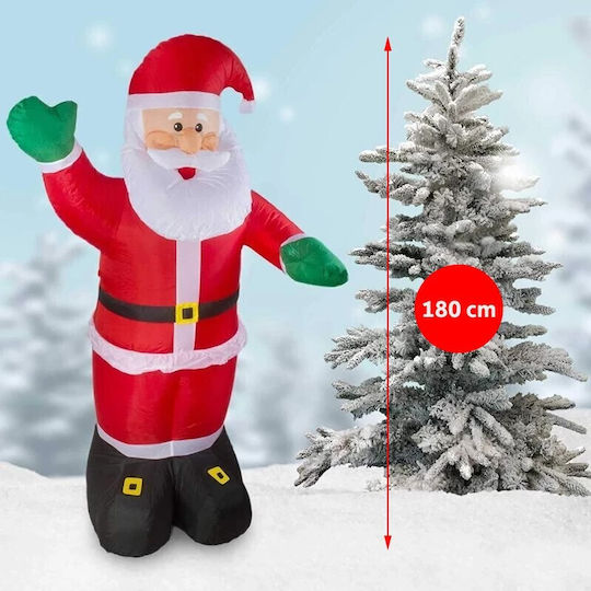 Luminat Decorativ Moș Crăciun Gonflabil Roșuς 180cm.
