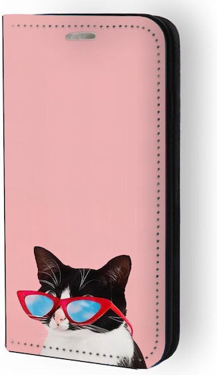 Handyhülle Buch Design Katze Brille 91886 Redmi Note 12 Pro 4G