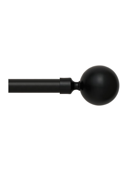 Pliabil Metalic Galerie pentru perdele Simplu 76-200buc Negru
