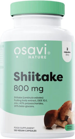 Osavi Шийтаке Минимум 20% Бета-Глюкани 800мг 120 Капсули