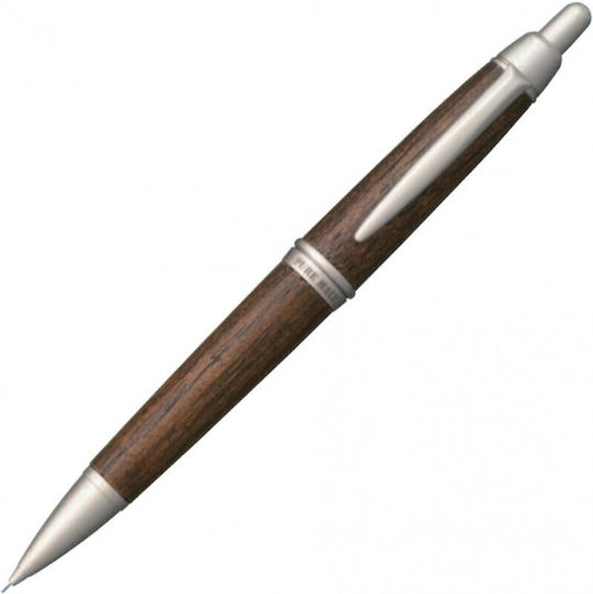 Uni Mitsubishi Pencil M51015.70 Pure Malt Mechanical Pencil Wooden Barrel 0.5 Mm Dark Brown 4902778732953