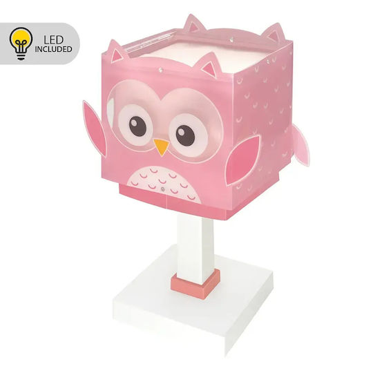 Ango Lumini LED Lampa De Masă Pentru Copii Birou Owl Roz 29x13.5x13.5cm 64481N