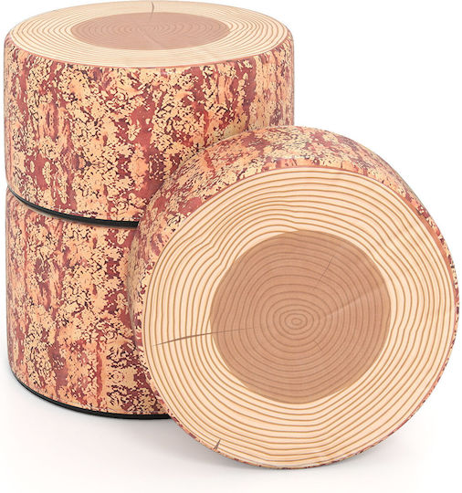 Kids Stool Brown 25x38x38cm 3 Pieces