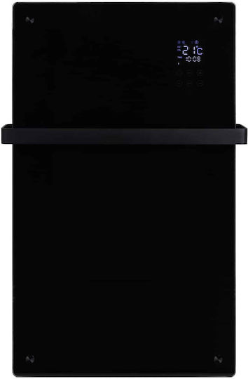 Eurom Sani Verre Radiator Electric Pentru Prosoape Cu Fațadă De Sticlă 1200W 81.5x43.8cm Neagră