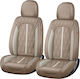 Premium Autositzbezüge 5 Sitze Deluxe Perforiertes Eco Leder Hellbraun Creme
