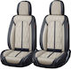 Huse Scaune Auto Premium 5 Locuri Deluxe Piele Eco Perforată Negru Crem