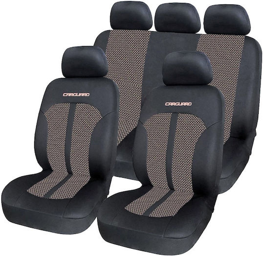 Premium Universal Car Seat Covers Beige+black