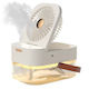2-in-1 Portable Fan Air Purification Humidification Water Tank 3 Speed Levels 12.5 X 22 X 16 Cm