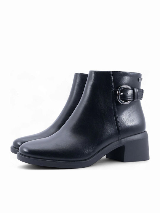 Women's Ankle Boots with Medium Heel Black