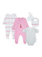 Little Hugs Baby Bodysuit Set Long-Sleeved with Accessories Multicolour 5pcs