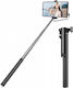 Bigben Connected Ultra-kompakter Kabelgebundener Mini Selfie-Stick Schwarz