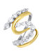 Goldjewels Дамски Пръстен с Камъни от Сребърен Позлатен