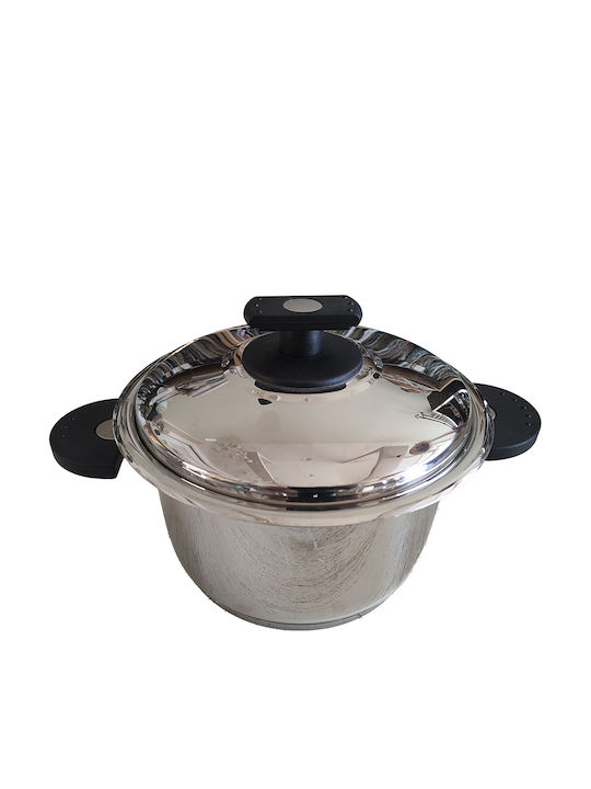 Cryspo Trio Βαθιά Ανοξείδωτη Κατσαρόλα 6.3lt / 24cm