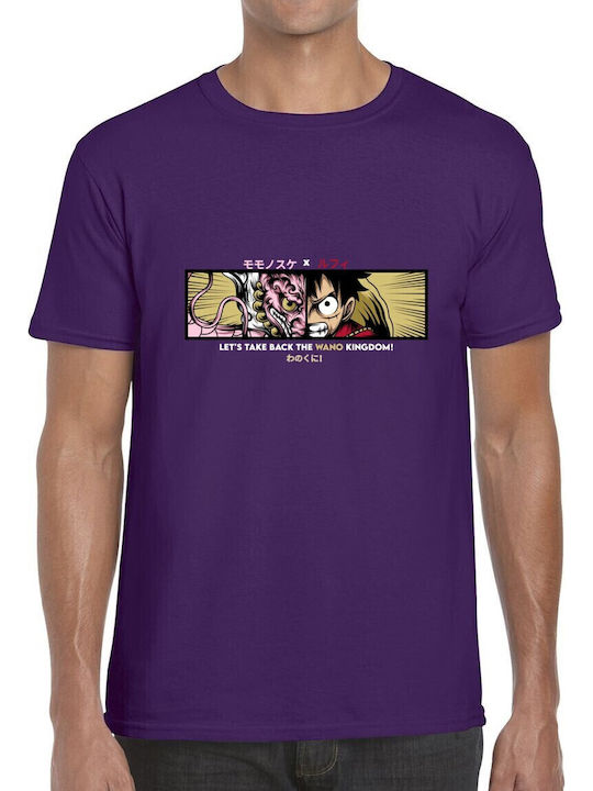 T-shirt One Piece Momo X Luffy Pop Culture Purple