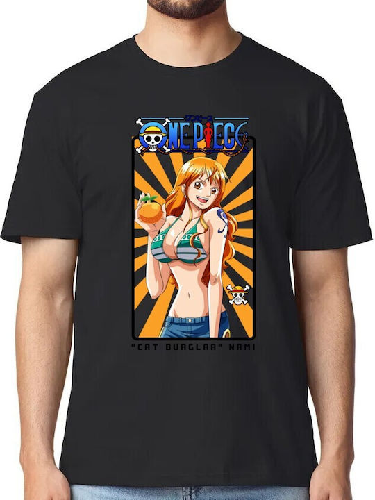 Tricou One Piece Nami Cultură Pop Negru