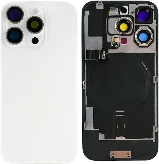 Задно Стъкло Apple iPhone 16 Pro Max Back Glass NFC Бял Титанов Съвместим