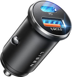 Lisen Car Charger with Ports 1xUSB-A 1xType-C Lisen Car Charger with Ports 1xUSB-A 1xType-C