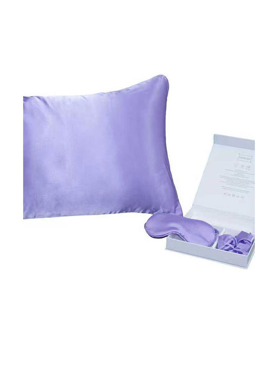 Melinen Kissenbezug-Set mit Umschlagumschlag Lilac 50x70cm.