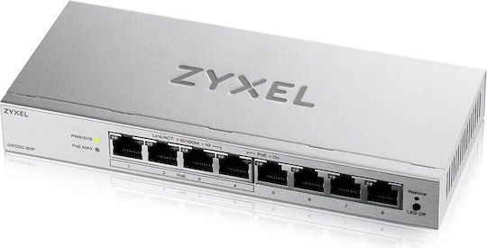 Zyxel GS1200-8HP Managed L2 PoE Switch with 8 Gigabit (1Gbps) Ethernet Ports