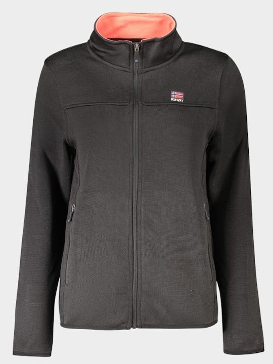 Women's Zipper Cardigan Black