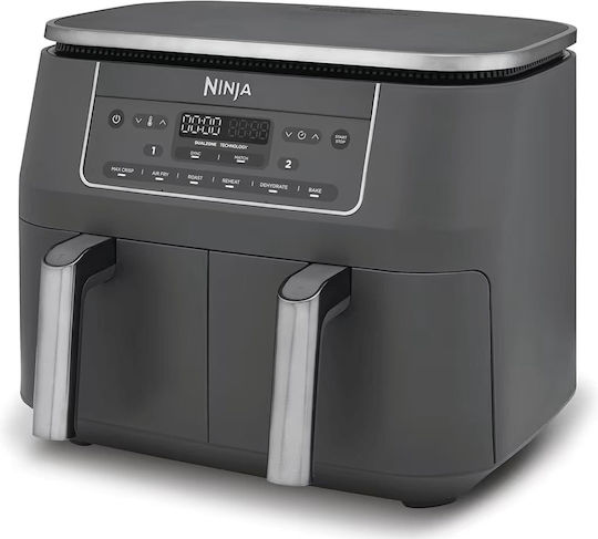 Ninja Air Fryer with Double Detachable Bucket 7.6lt Gray DZ300EU