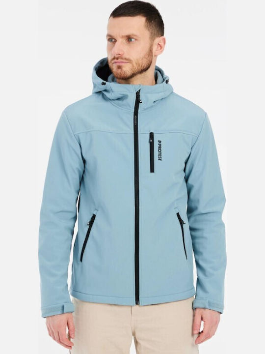Χειμωνιάτικο Μπουφάν Softshell Αδιάβροχο και Αντιανεμικό Steel Blue