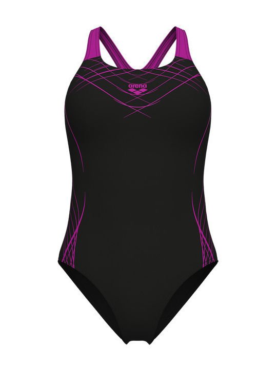 Arena Αθλητικό Ολόσωμο Μαγιό Black-very Fuchsia