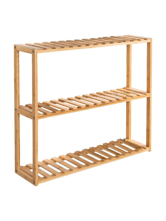 Estia Essentials Essentials Wall Mounted Bathroom Shelf Bamboo 60x15x51cm Beige