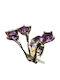 Artistic Silver Ring Natural Amethysts Spinel Size 15