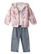 Set pentru copii cu pantaloni & haină Iarnă 3buc Pink