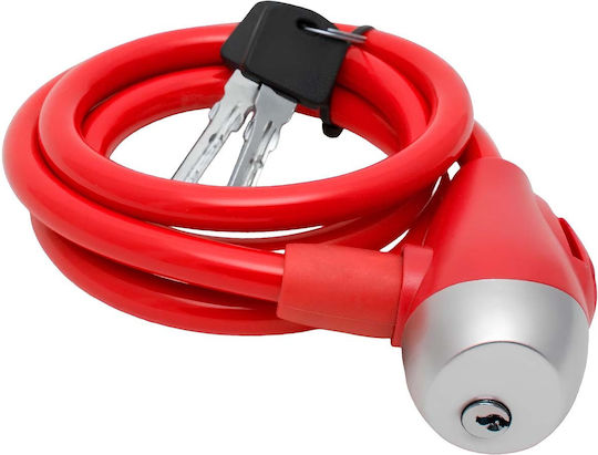Avizar Stahl Diebstahlsicherung Kabel mit Schlüssel Pvc Hülle Fahrräder Scooter Rot