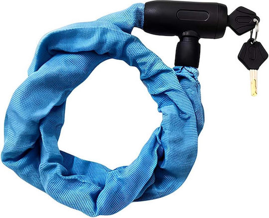 Avizar 120cm Reinforced Cable Lock Metal Head Bicycles Motorcycles Blue