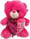 Plush Teddy Bear Fuchsia Heart Sequins 30cm