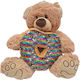 Plush Teddy Bear Crown Heart Sequins 37cm