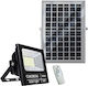 Avizar Proiector Led Solar 200w Ip67 Panou Solar Separat Telecomanda Negru Transparent