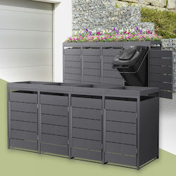 ML-Design Πλαστικός Κάδος Απορριμμάτων 240lt Γκρι