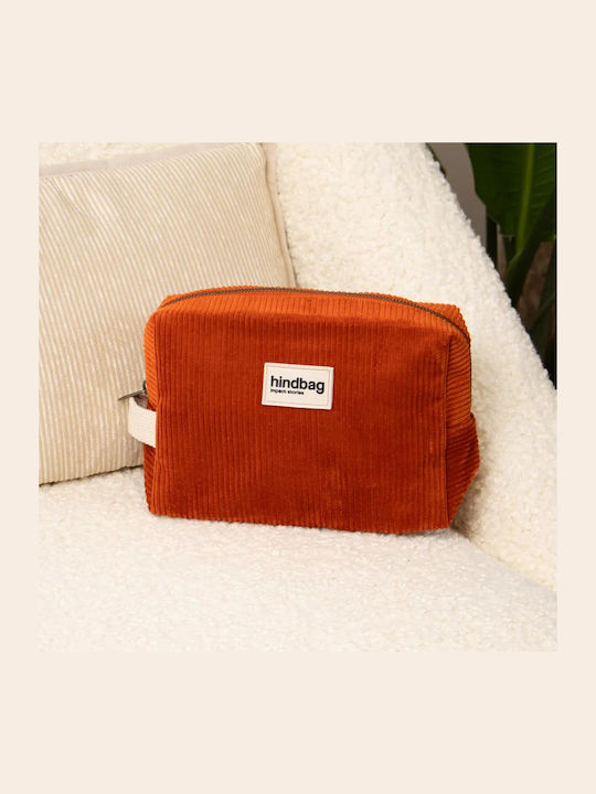 Hindbag Kulturbeutel Leon Brick Corduroy Kordel-Neseser Organische Baumwolle